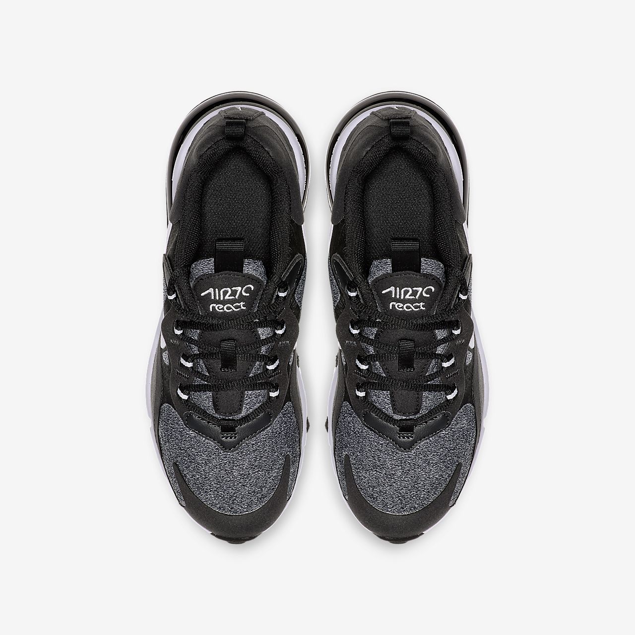 Nike Air Max 270 React - Sneakers - Sort/Hvide/Grå | DK-78298